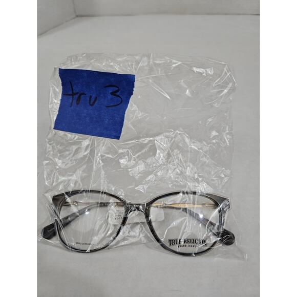 True Religion Eyeglasses Frames Size 51 - 17 - 140 Brown Silver Wavy Arms - Picture 5 of 5